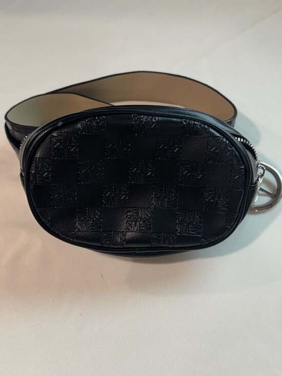 Steve Madden Handbags - Steve Madden Black Monogram Belt Bag Detachable Fanny Pack Y2K Waist Bag
